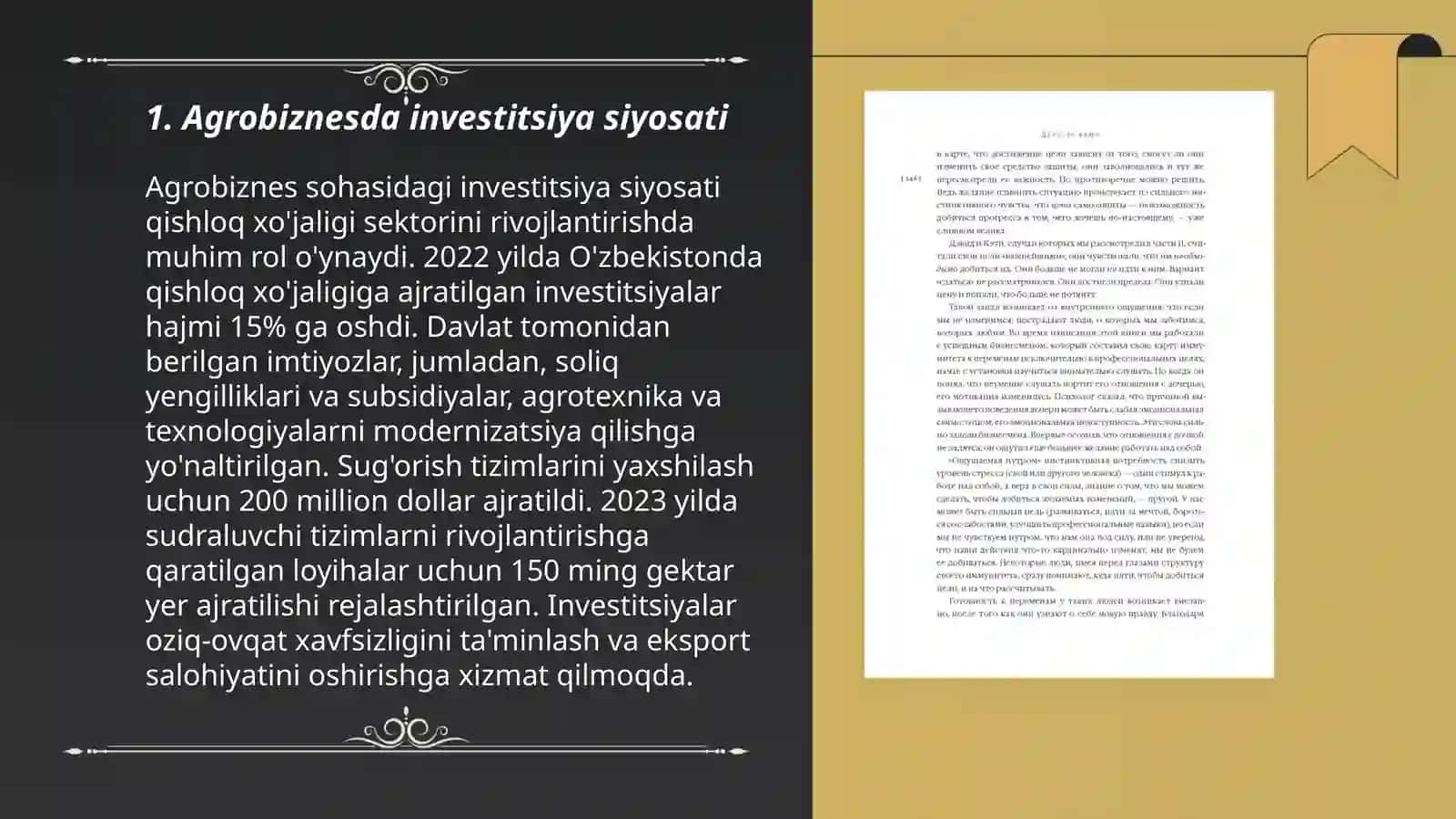 Agrobiznesga investitsiyalar jalb etish samaradorligi 3