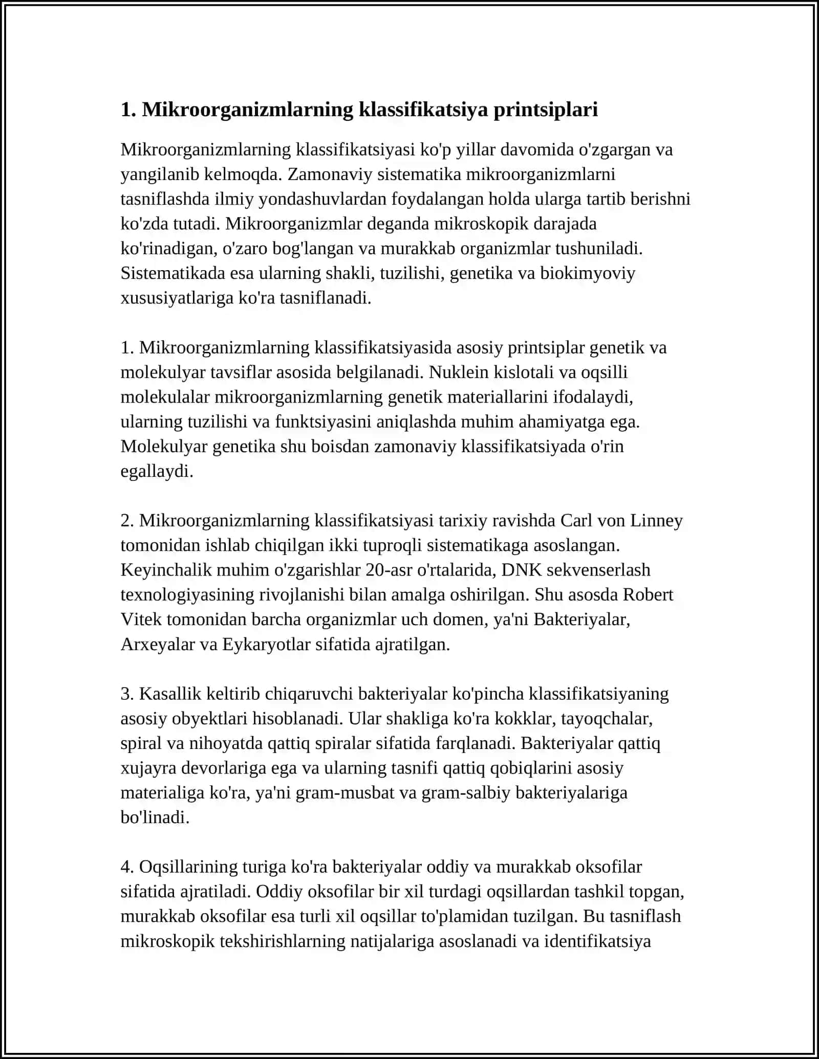 MIKROORGANIZMLARNING ZAMONAVIY SISTEMATIKASI 3