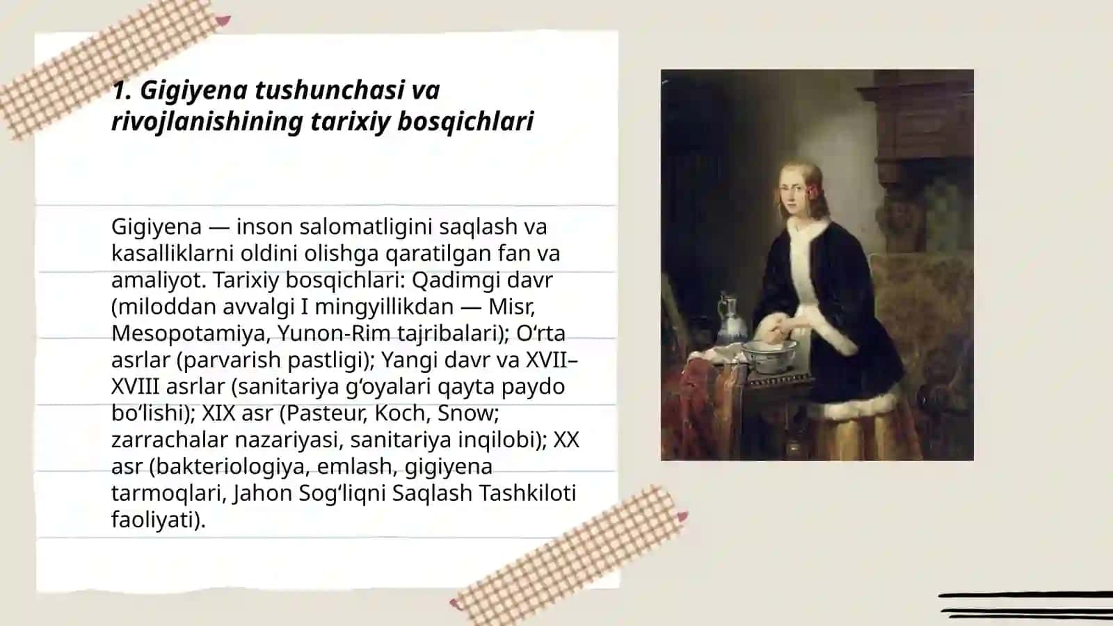 Gigiyenaning rivojlanish tarixi 3