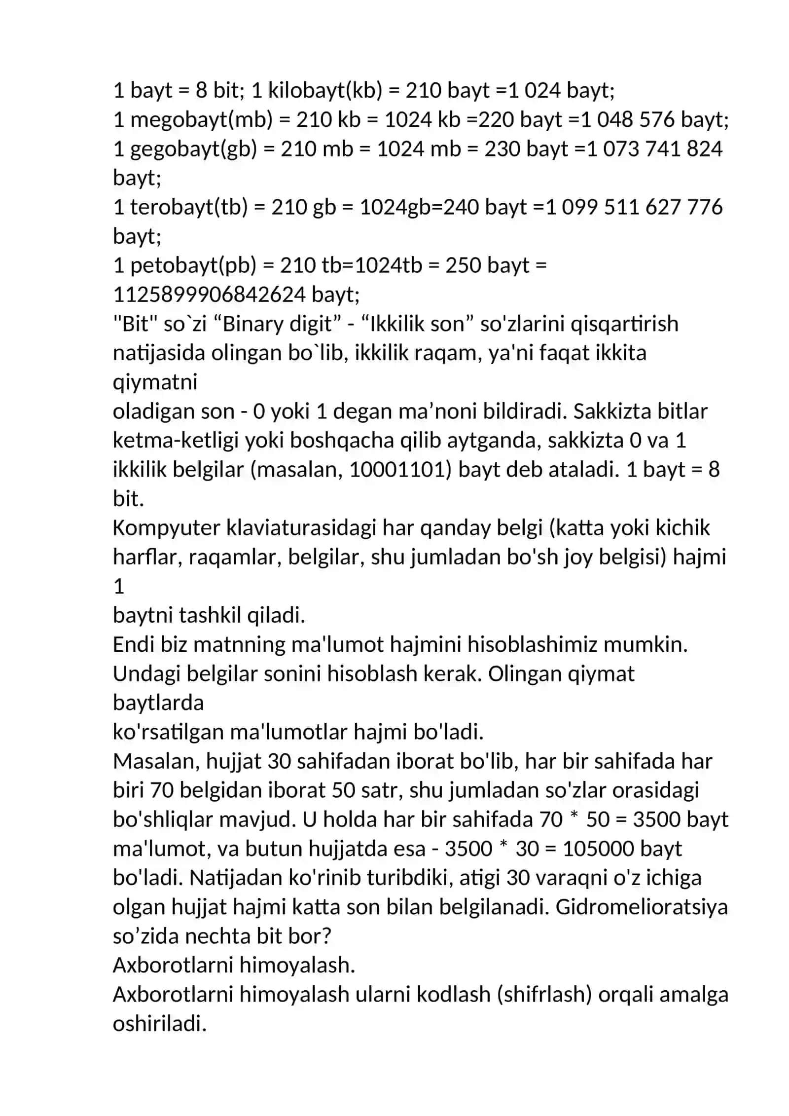 Axborot texnologiyalari va jarayonlarni matematik modellashtirish 3