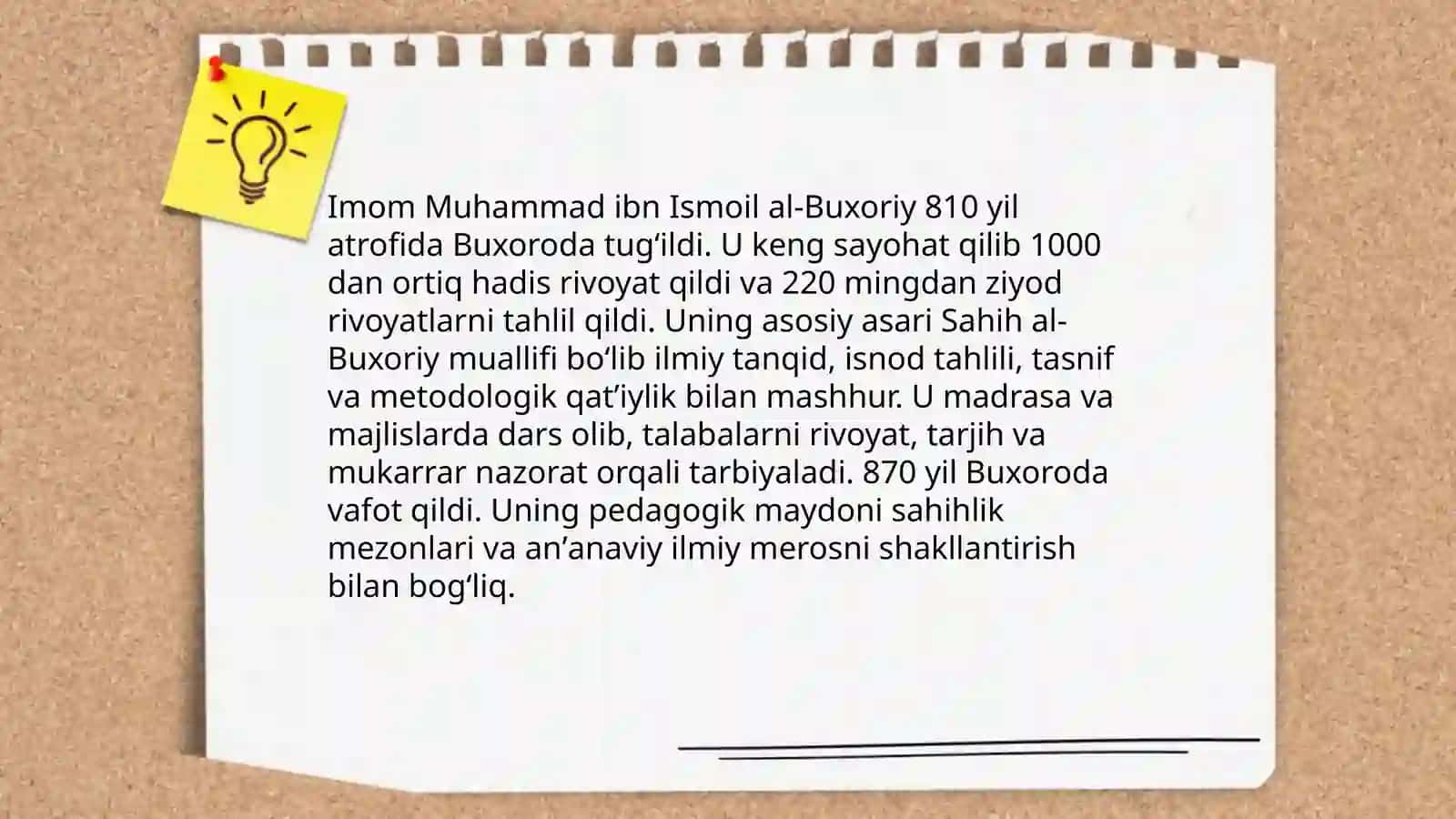 Imom al-Buxoriyning pedagogik gʻoyalari 3