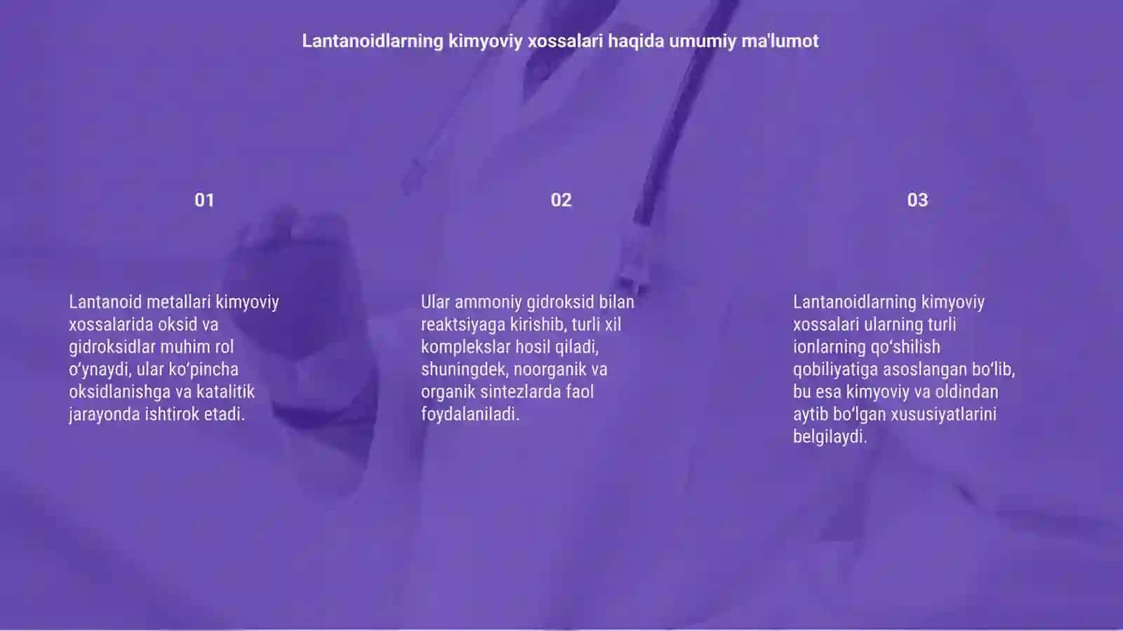 Lantanoidlar metallarning kimyoviy xossalari oksid va gidroksidlar 3