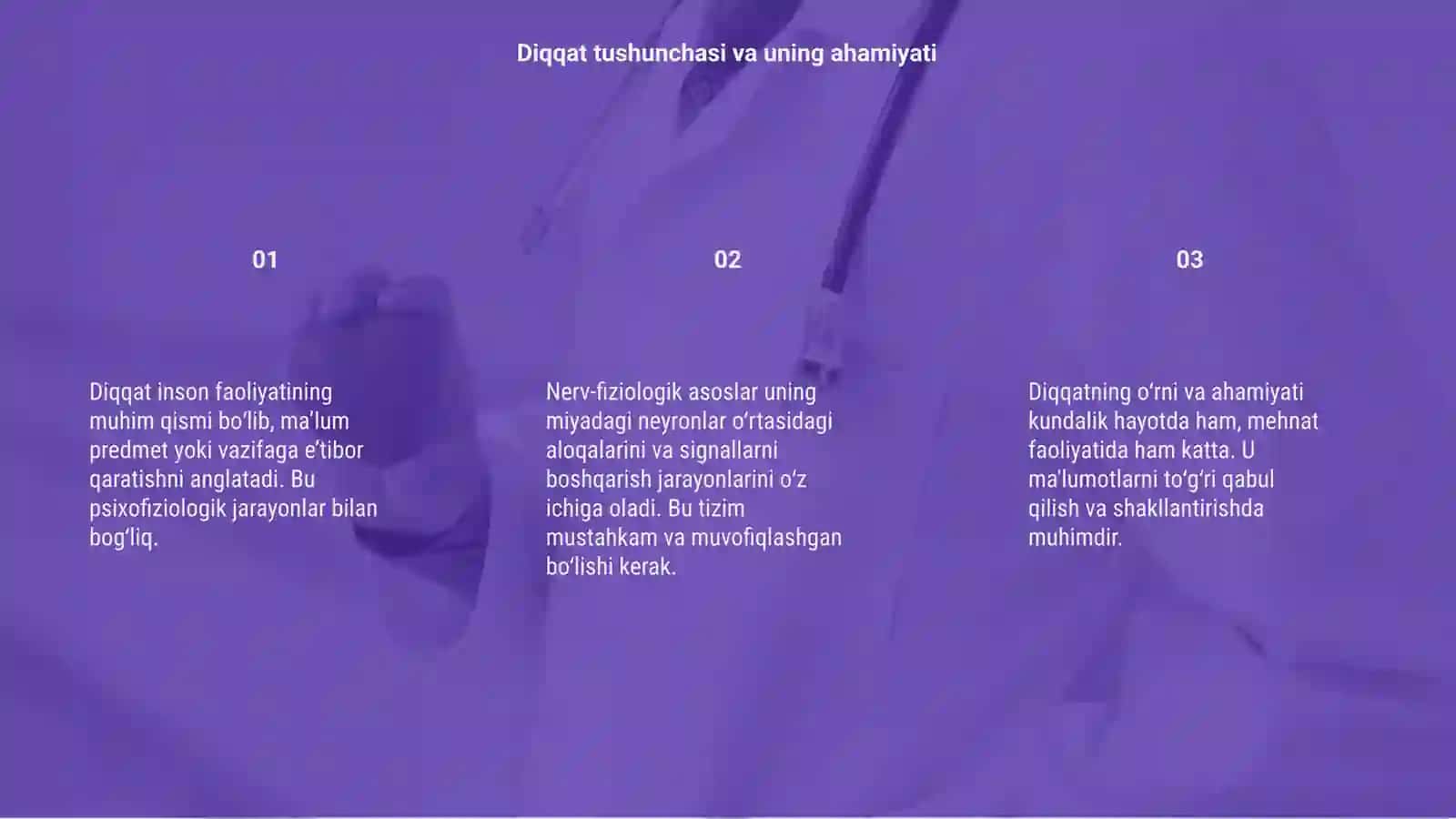 Diqqat haqida umumiy tushuncha va uning nerv-fiziologik asoslari 3
