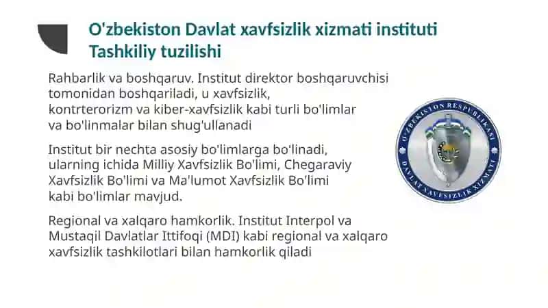 O'zbekiston Davlat xavfsizlik xizmati instituti 3