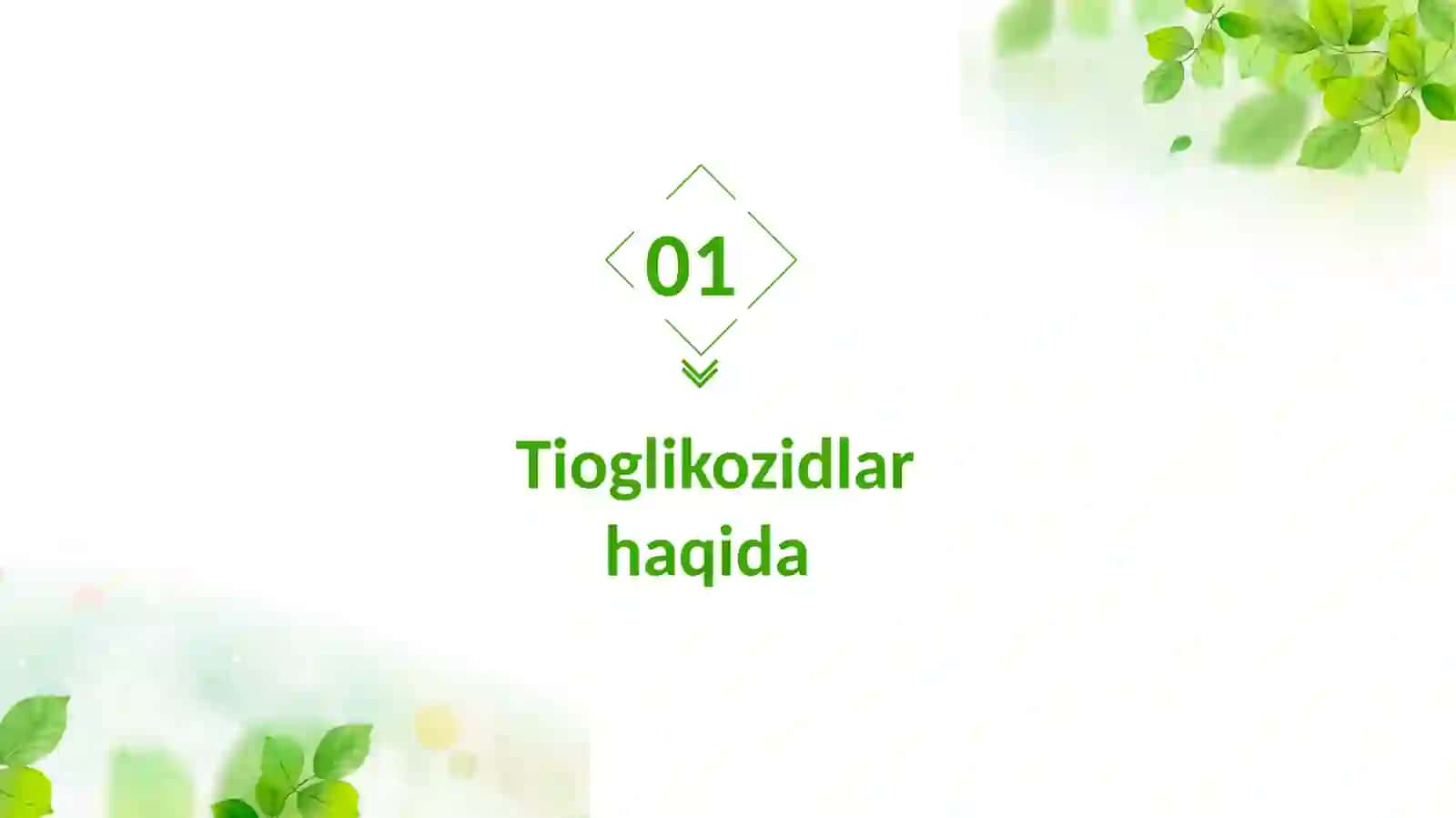 Tarkibida turli biologik faol moddalar, tio- va sianoglikozidlar, yog‘lar bo‘lgan dorivor o‘simliklar gerbariylari va mahsulotlarini o‘rganish 3