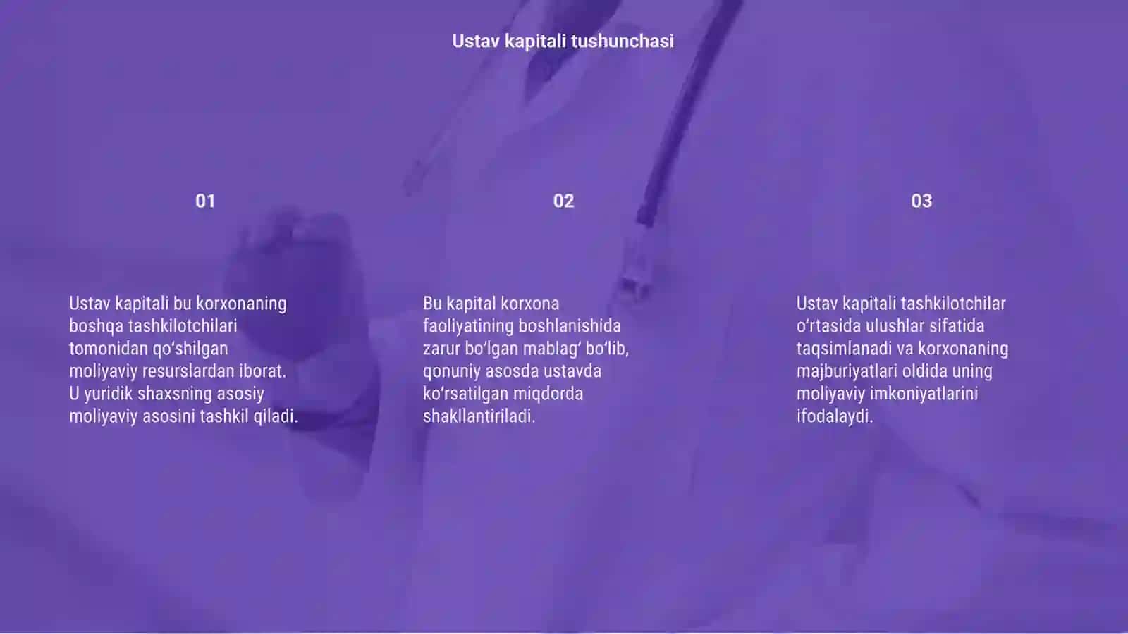 Ustav kapitalini shakllantirish 3
