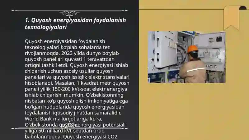 Elektr energiyani ishlab chiqarishni zamonaviy texnalogiyalari 3
