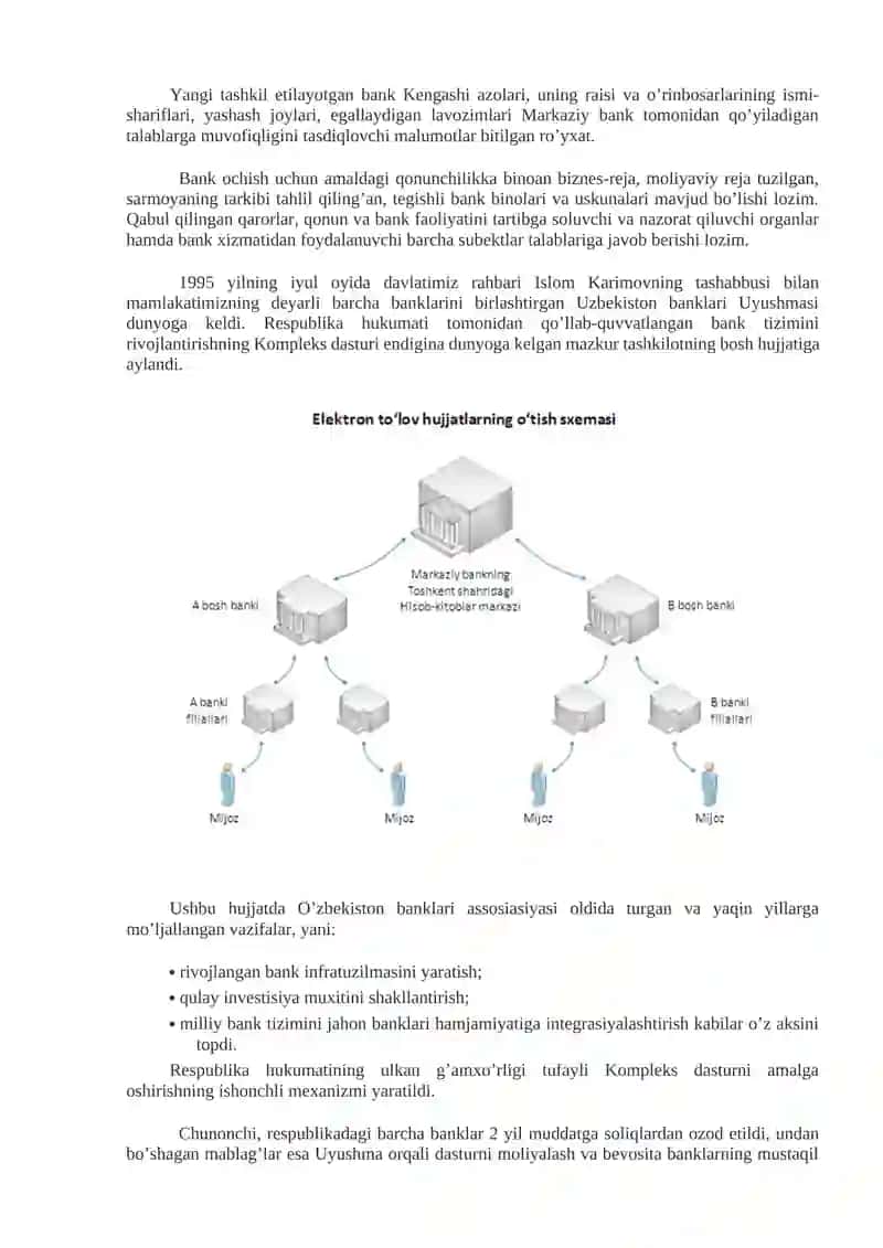 BANKLARNING BOSHQARUV TARKIBI, BO’LIMLAR VA ULARNING VAZIFALARI 3