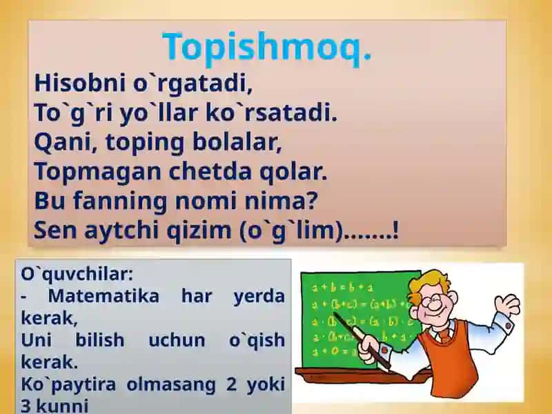 Ko`paytirish amali bilan tanishtirish 3