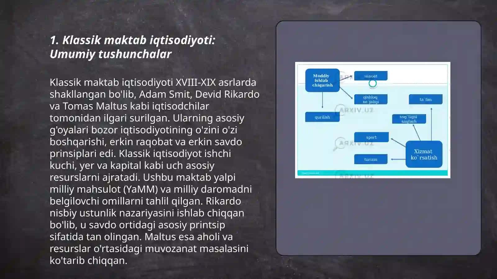 Makro iqtisodiyotning yuzaga kelishi klassik maktab vakillarining iqtisodiy qarashlari 3