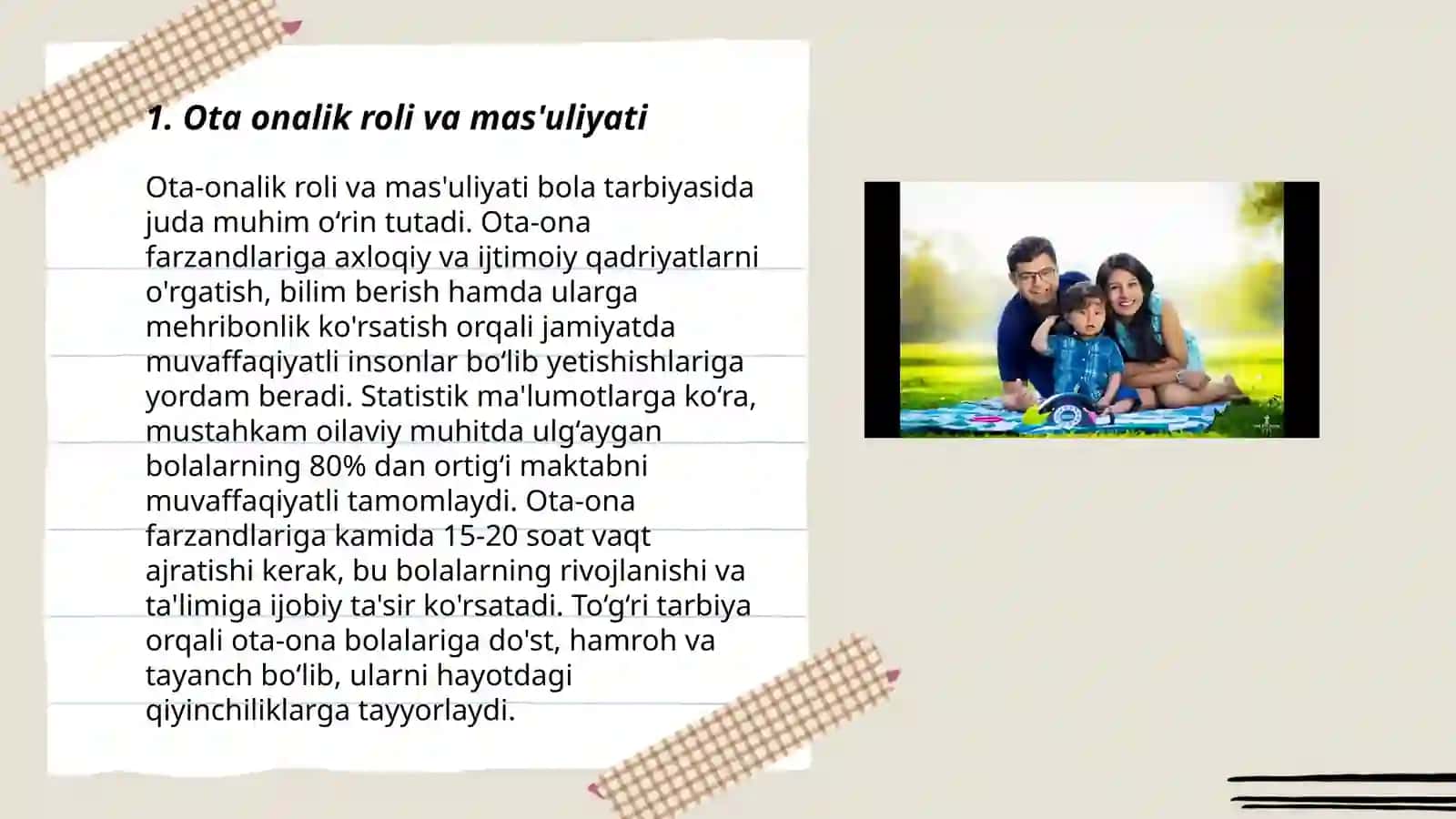 Ota onalikni shakllanish psixologiyasi 3