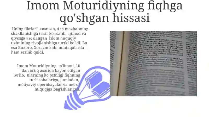 Imom Moturidiy va uning qarashlari haqida 3