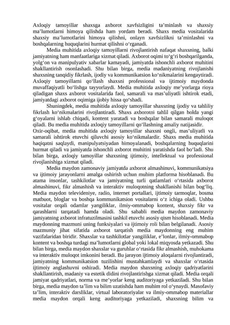 Media muhitida axloqiy tamoyillar 3