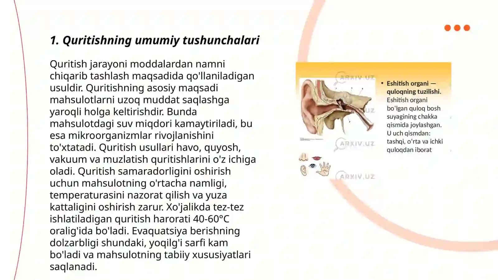 Quritish. Umumiy tushunchalar. Ideal va real quritish jarayonlari. Quritish jarayoni kinetikasi 3