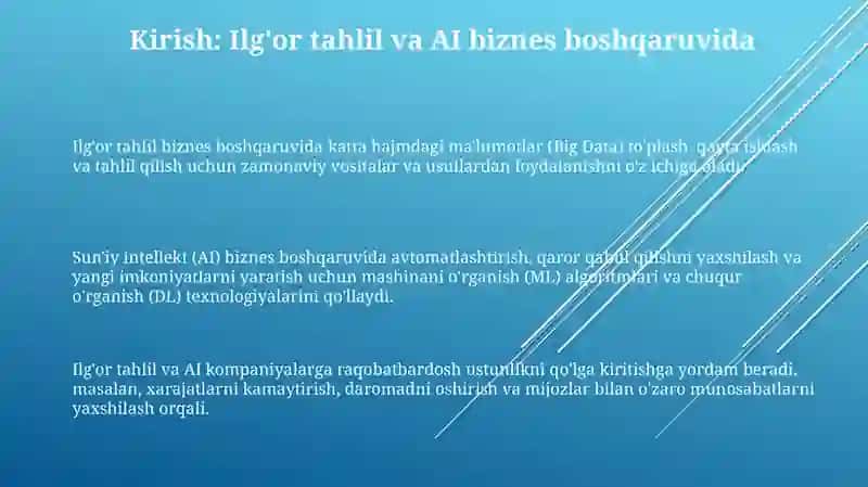 Biznesni boshqarishda ilg‘or tahlil va AI 3