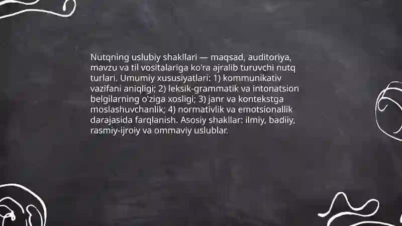 Nutqning uslubiy shakllari 3