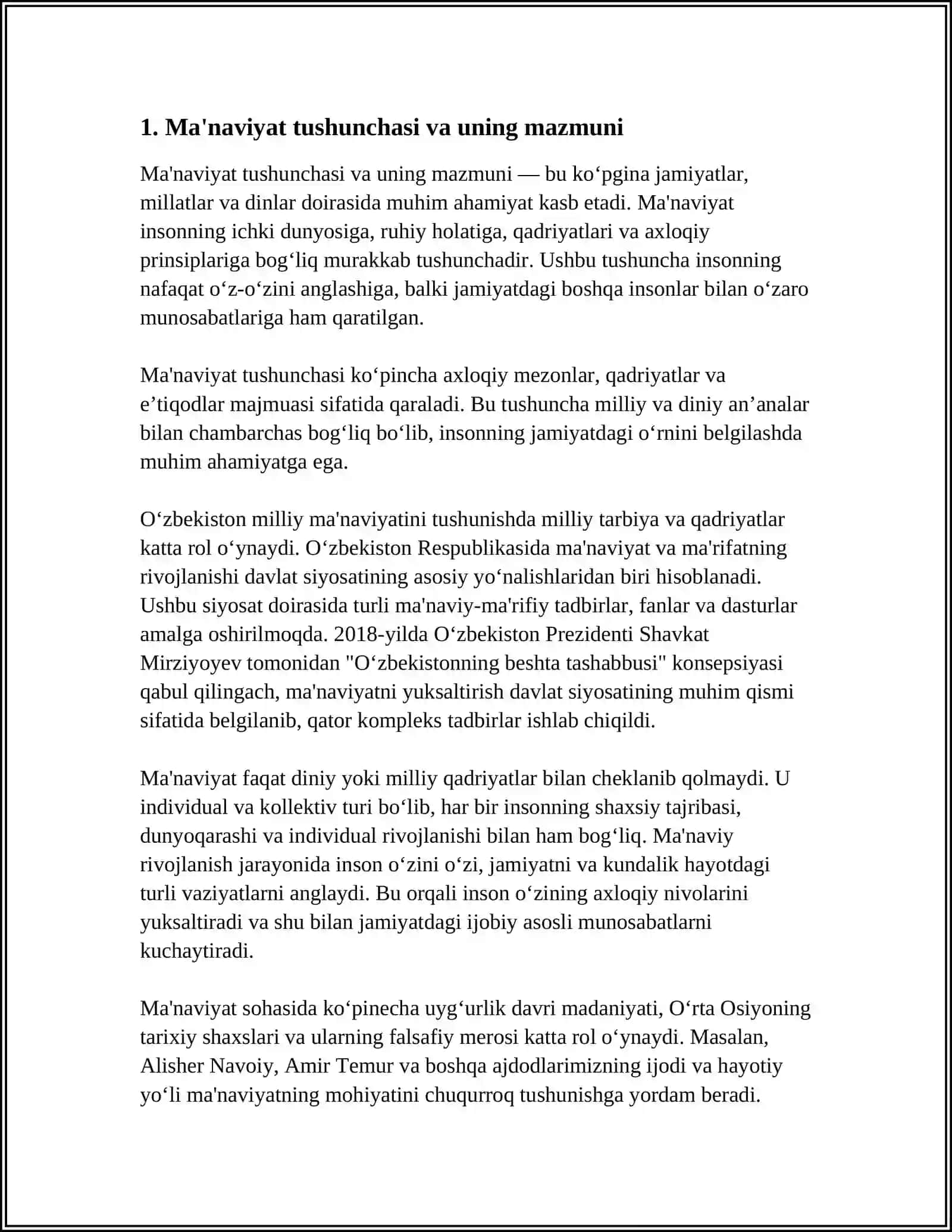 MA'NAVIT TARBIYANING TARIXIY NAZARIY ASOSLARI KURSI 3