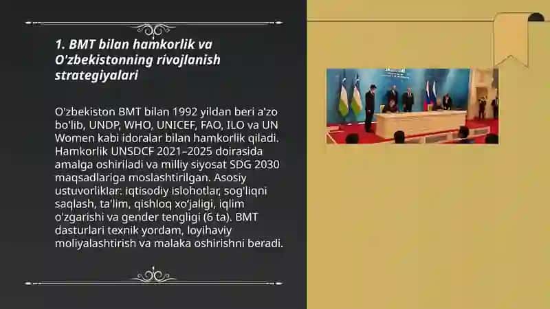 O'zbekistoning xalqaro tashkilotlar bilan hamkorlik aloqalari 3
