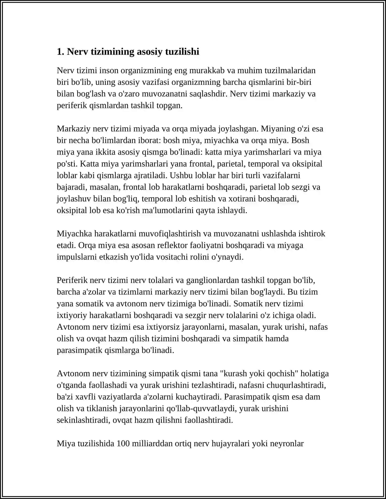 XOTIRA. XOTIRANING NERV FIZIOLOGIK ASOSLARI 3