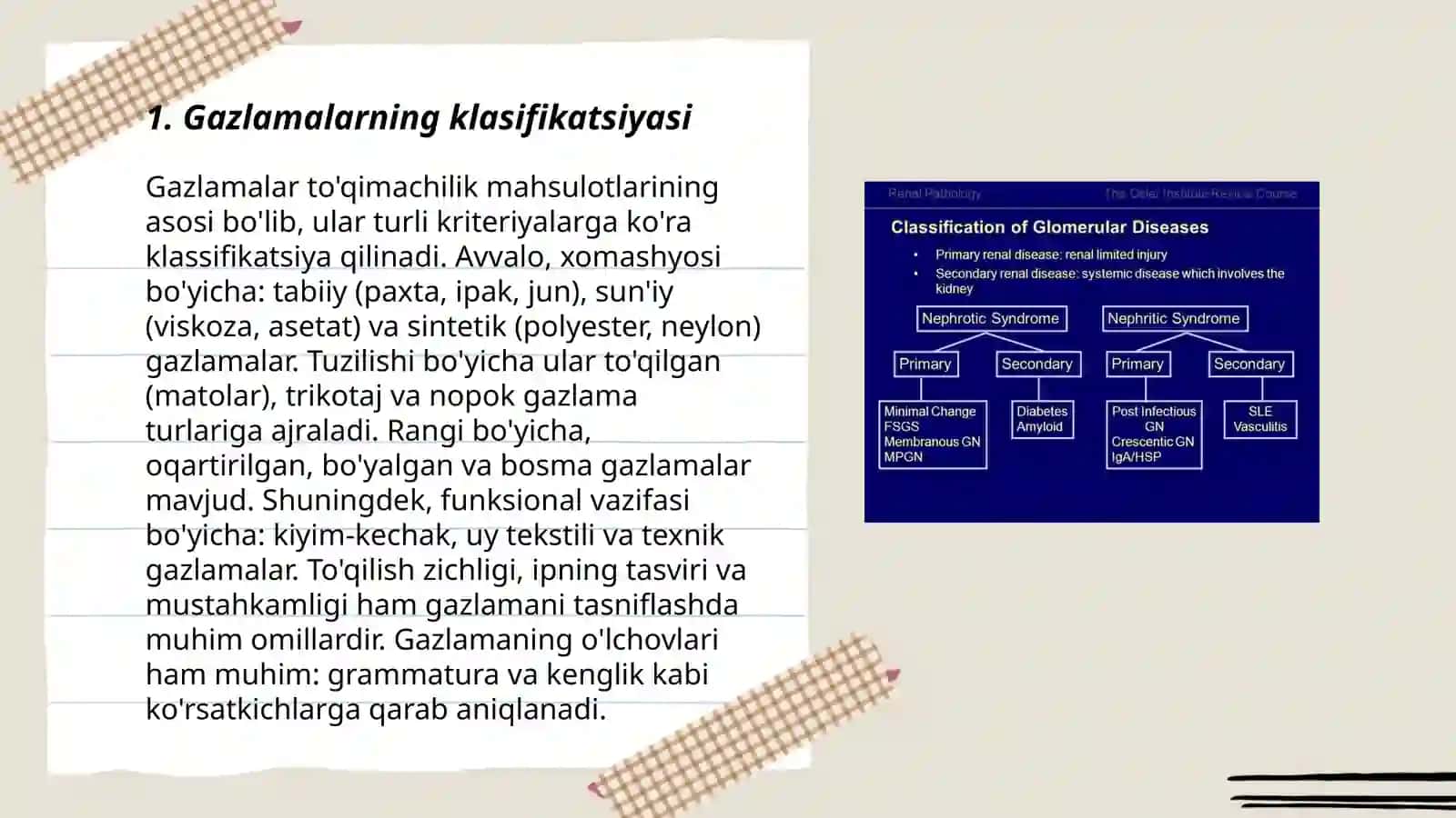 Gazlamalarning asosiy oʻlcham tasnifi 3