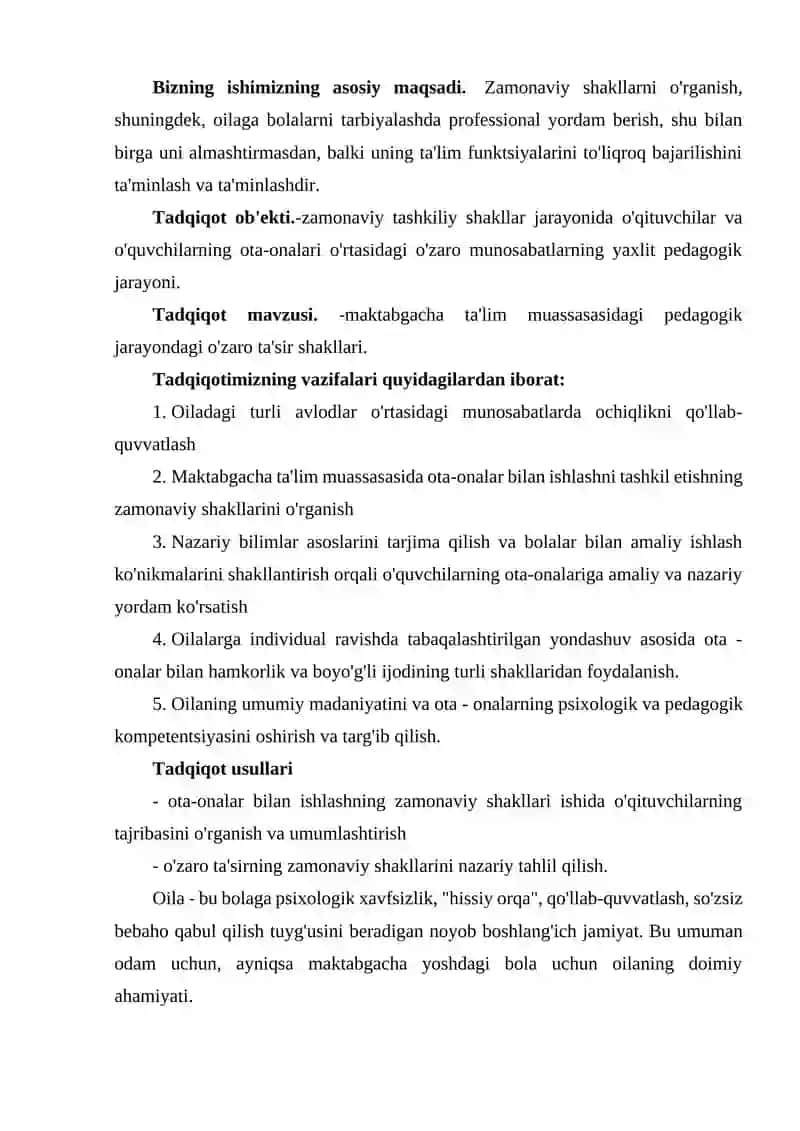 MAKTABGACHA TA’LIM TASHKILOTIGA QAMRAB OLINMAGAN BOLALAR OTA-ONALARI BILAN ISH YURITISH SHAKLLARI 3