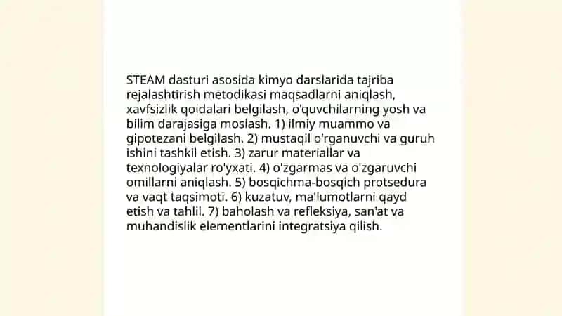 Kimyo fanidan qiziqarli tajribalar utkazısh metodikasi 3
