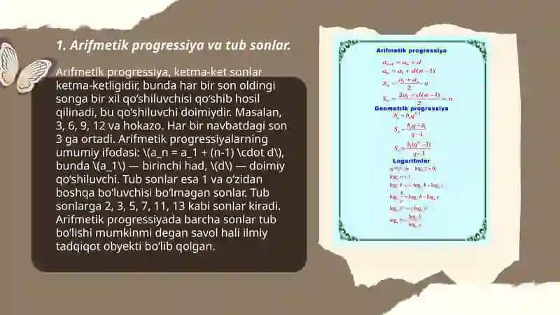 Arifmetik progressiyada tub sonlar.Dirixle teoremasi. 3