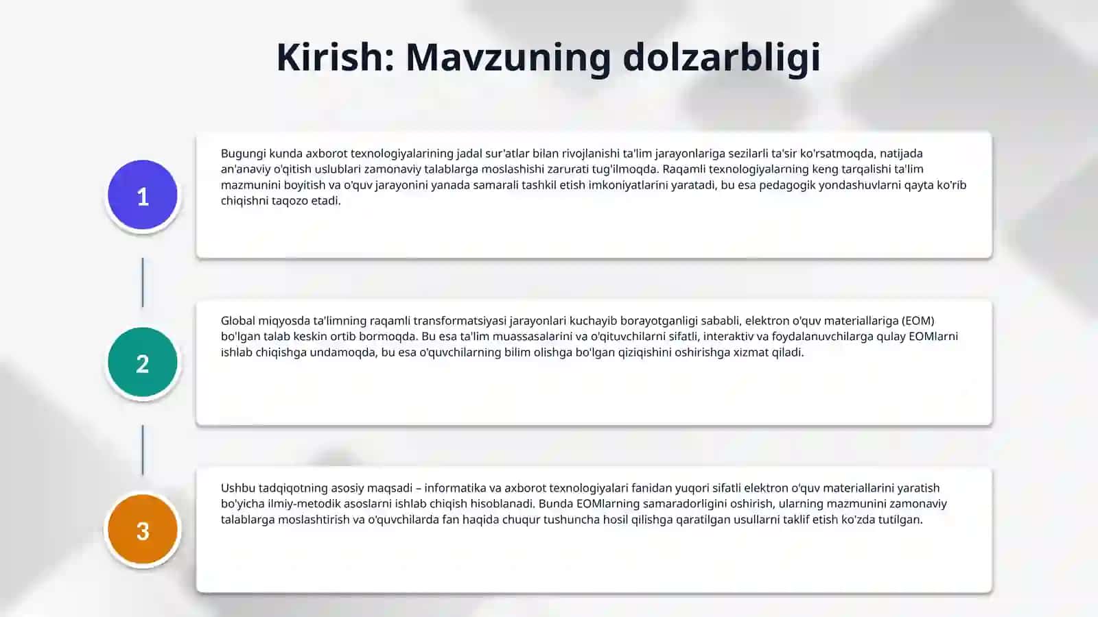 Informatika va axborot texnologiyalari fanidan elektron oʻquv materiallarini tayyorlash 3