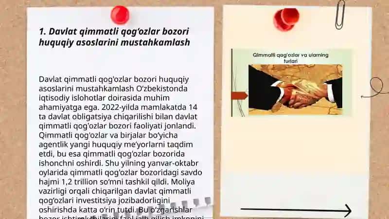 Davlat qimmatli qog‘ozlar bozorini rivojlantirish masalalari 3