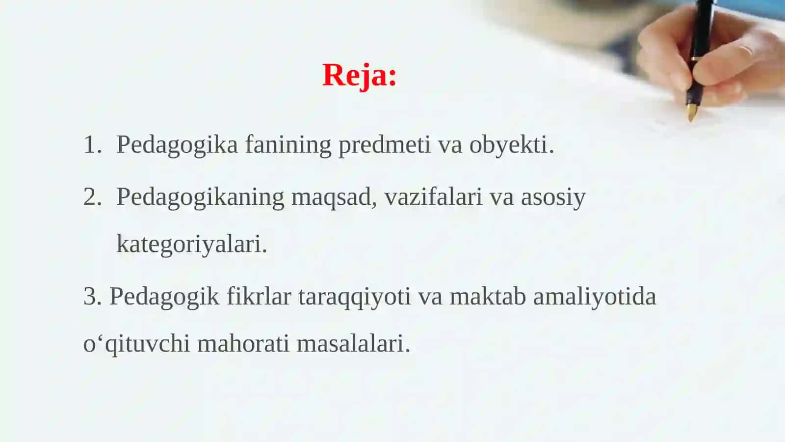 Pedagogika fanining maqsadi, vazifalari va asosiy kategoriyalari 3