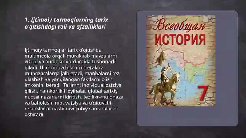 Tarix o’qitishda ijtimoiy tarmoqlarning o’rni, podcastlar, saytlarda tarix 3
