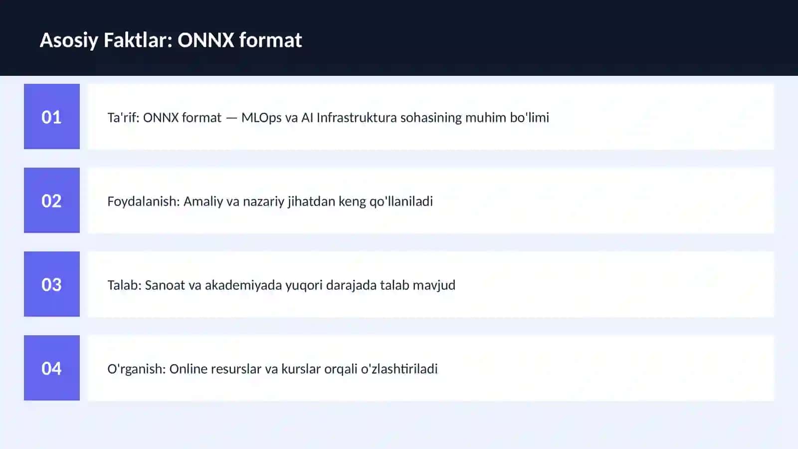 ONNX format 3