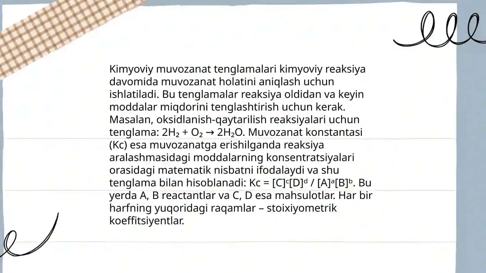Kimyoviy muvozanat bilan bogʻliq masalalarni yechishda matematik usullardan foydalanish 3