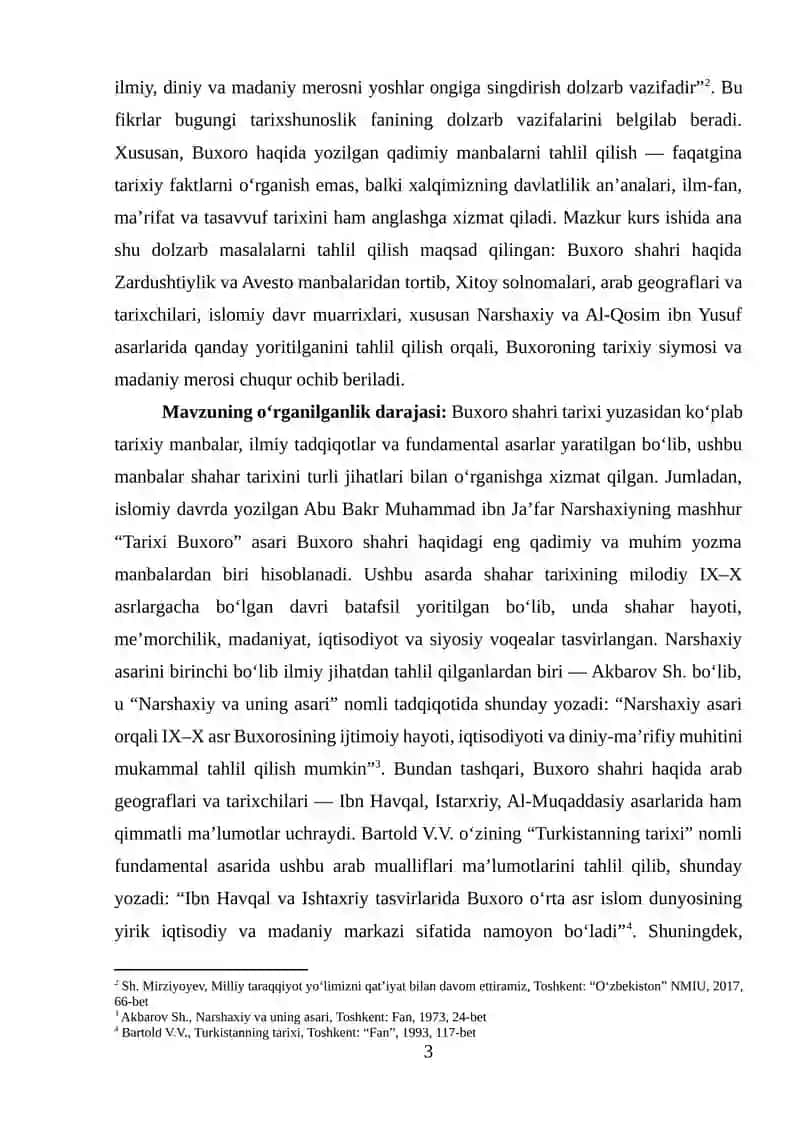 Buxoro shahri tarixiy manbalarda aks etilishi 3