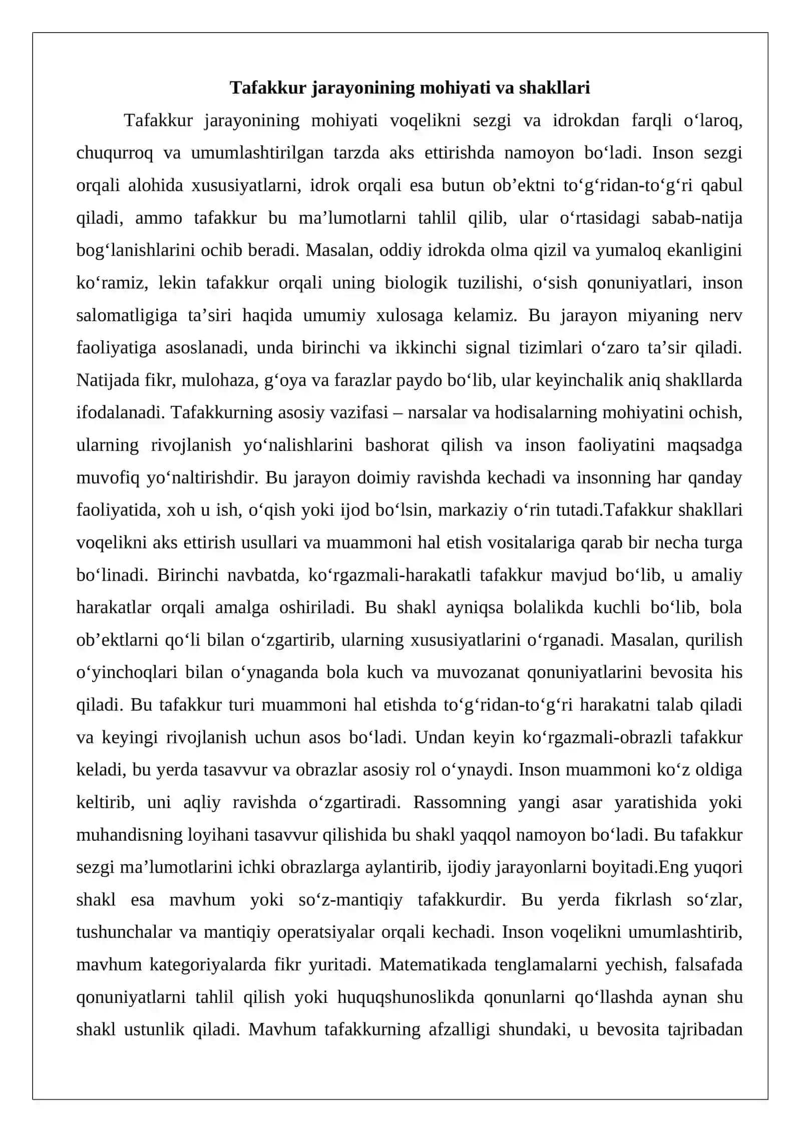 Tafakkur qonunlari va ularning amaliy ahamiyati 3