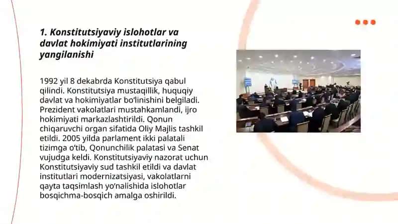 Konstitutsiyaviy islohotlar va davlat hokimiyati institutlarining yangilanishi 3