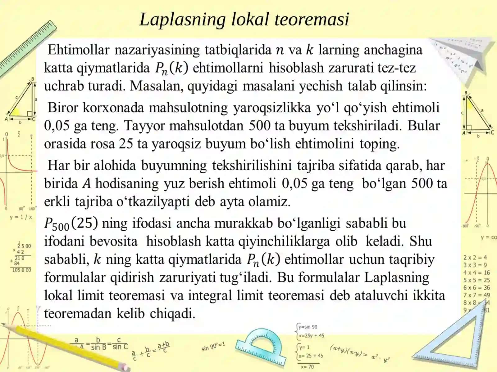 Laplasning lokal teoremasi 3