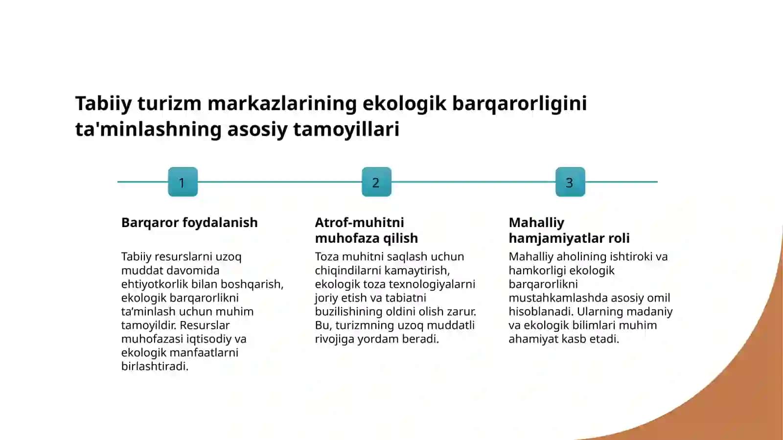 Tabiiy turizm markazlarining rivojlanishi 3