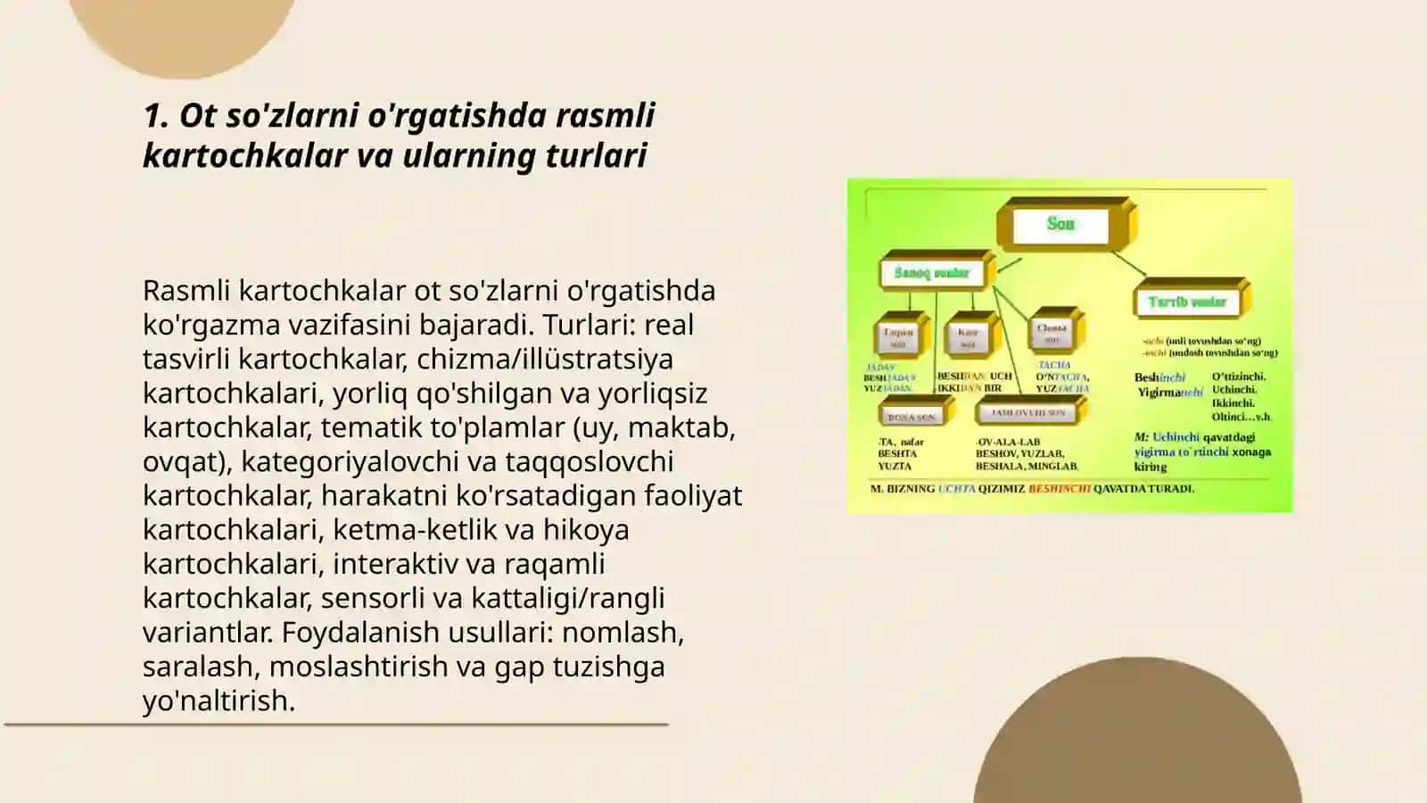 Ot so'z turkumini o'rganishda qo'llaniladigan ko'rgazmalar 3