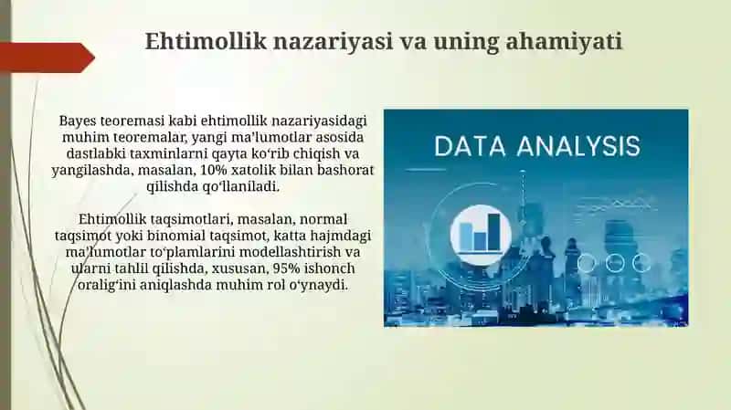 Ma'lumotlarni tahlilida Statistika 3