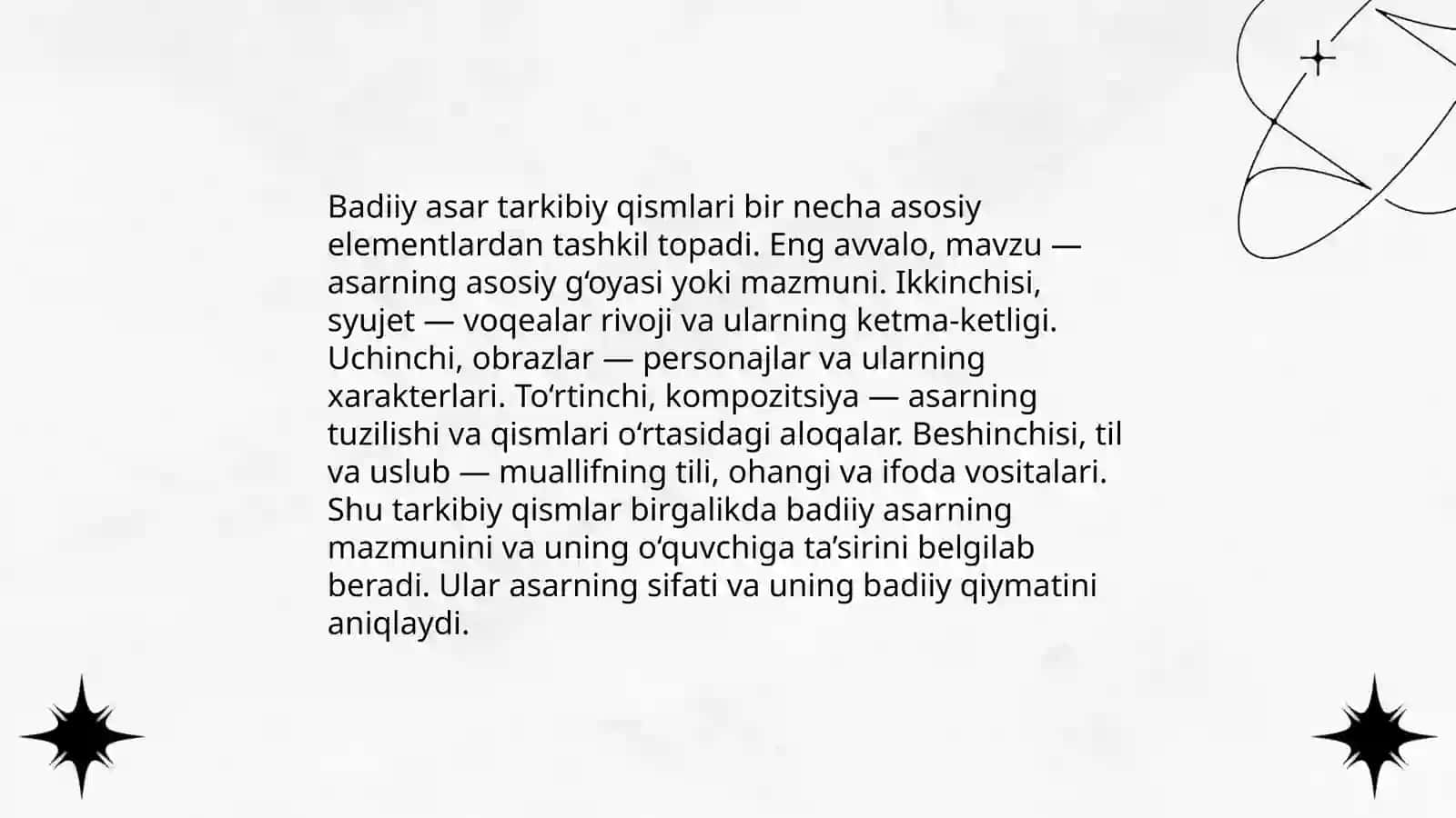 Badiiy asarni tahlil qilish 3