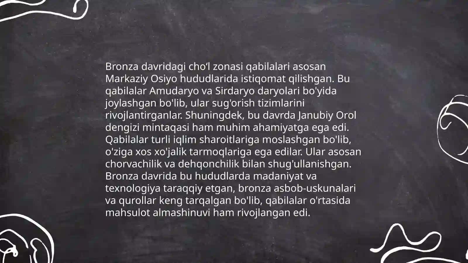 Bronza davridagi choʻl zonasi qabilalari va yodgorliklari 3