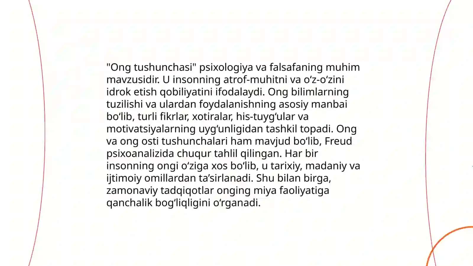 Ong taraqqiyoti va ongsizlik 3