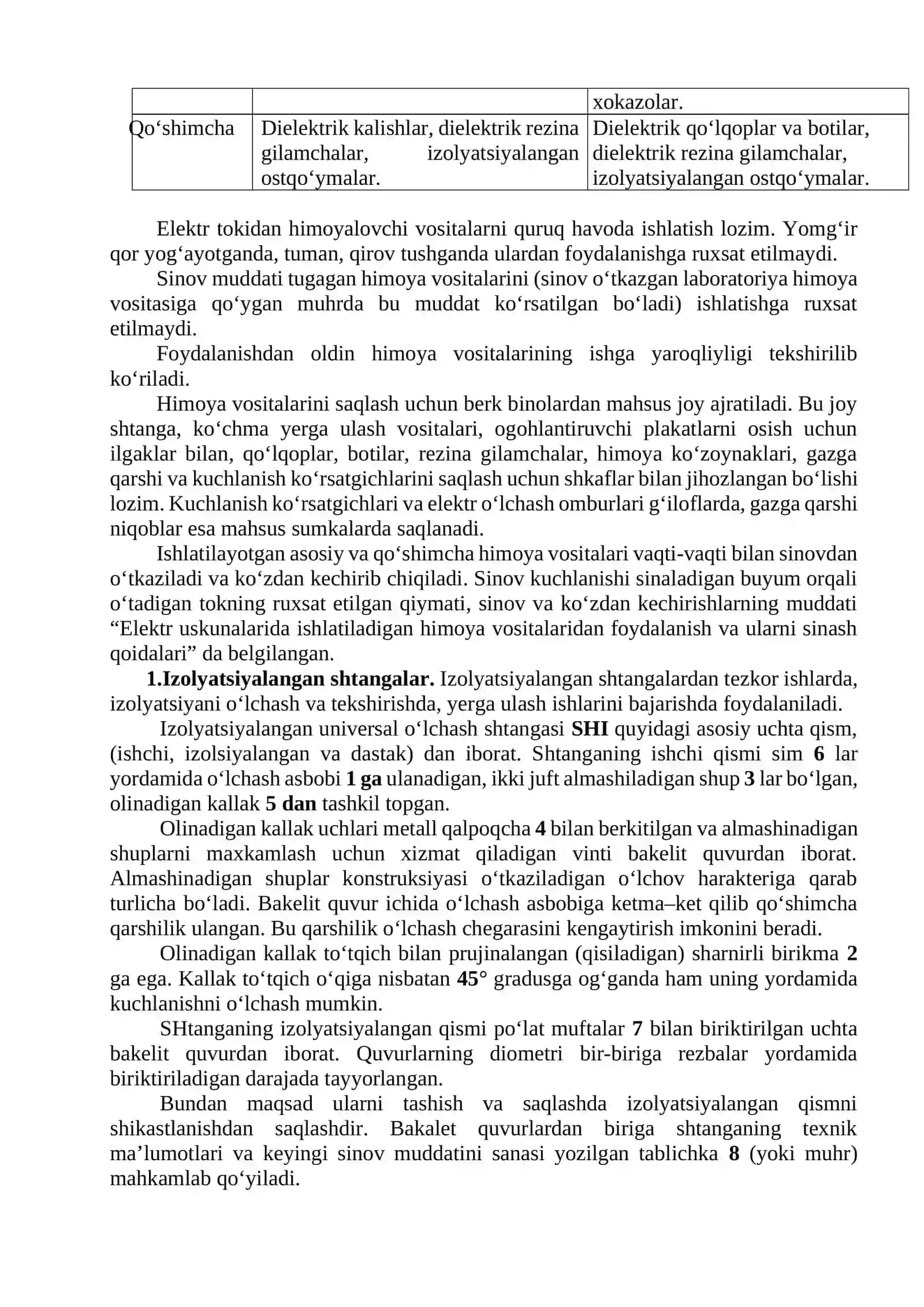 Elektr tokidan himoyalanish vositalari 3