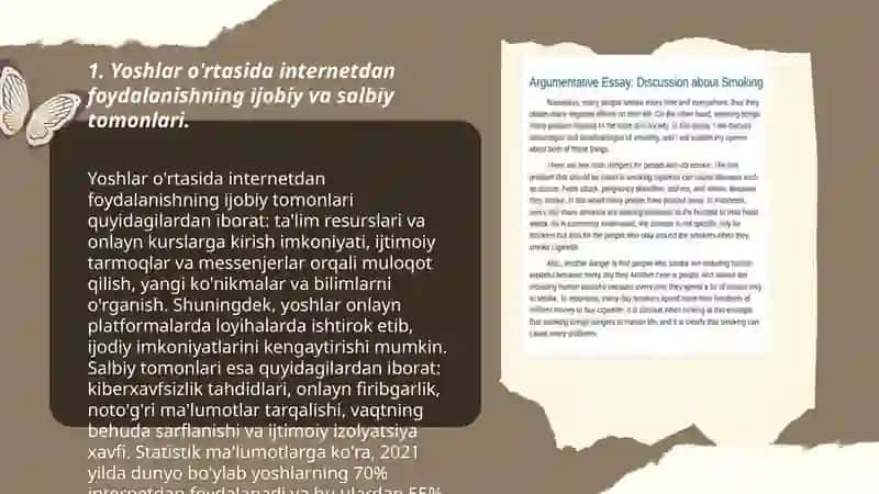 Yoshlar o'rtasida internetdan foydalanishning ijobiy va salbiy tomonlari 3