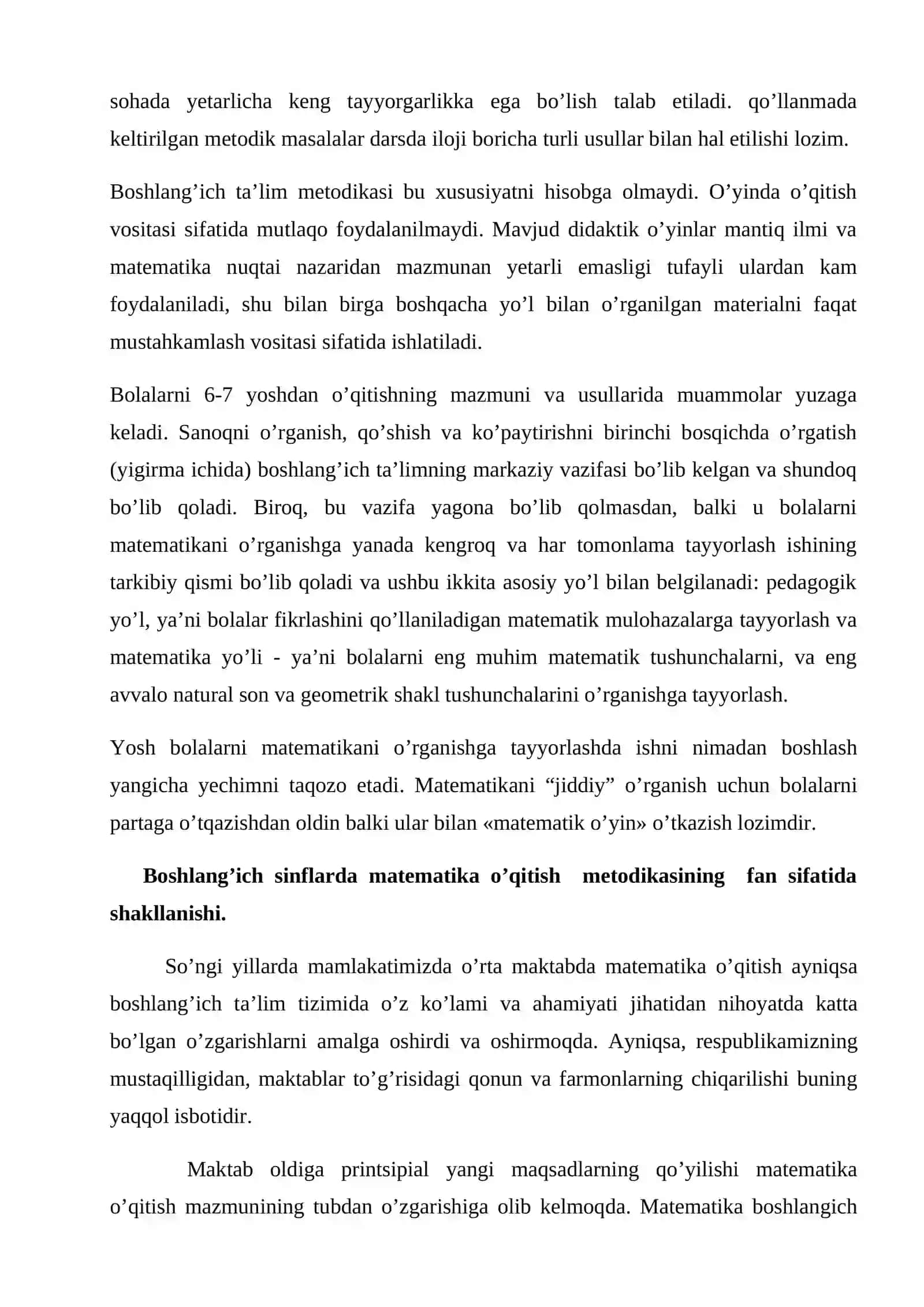 Boshlang’ich sinf o’qituvchisining metodik-matematik tayyorgarligi 3