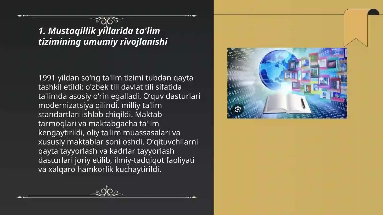 Mustaqillik yillarida ilm fanning rivojlanishi kadrlar tayyorlash dasturi 3