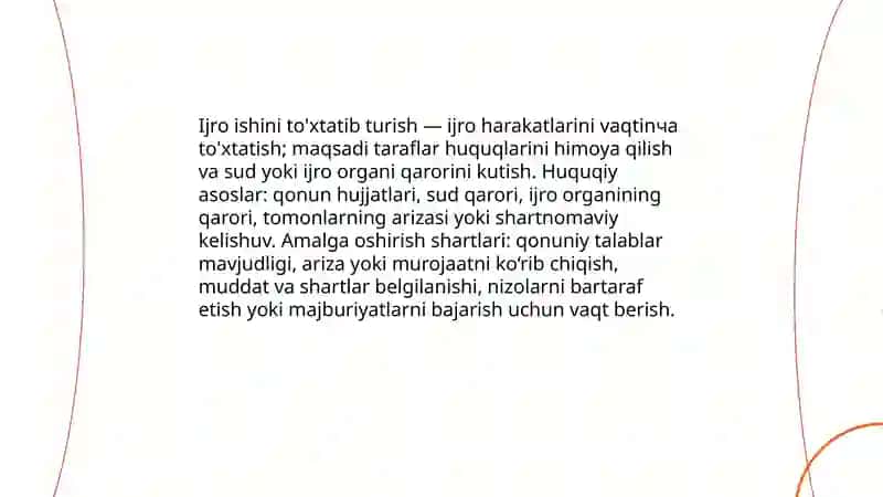 Ijro ishini to'xtatib turish holatlari 3