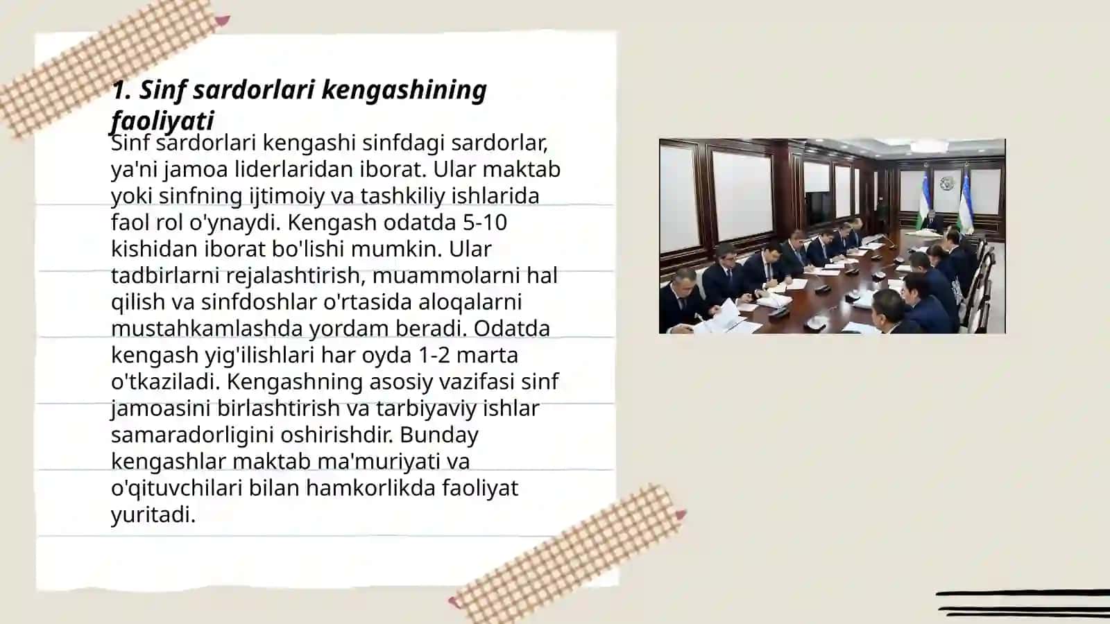 Sinf rahbarining sinf jamoasini jipslashtirish 3