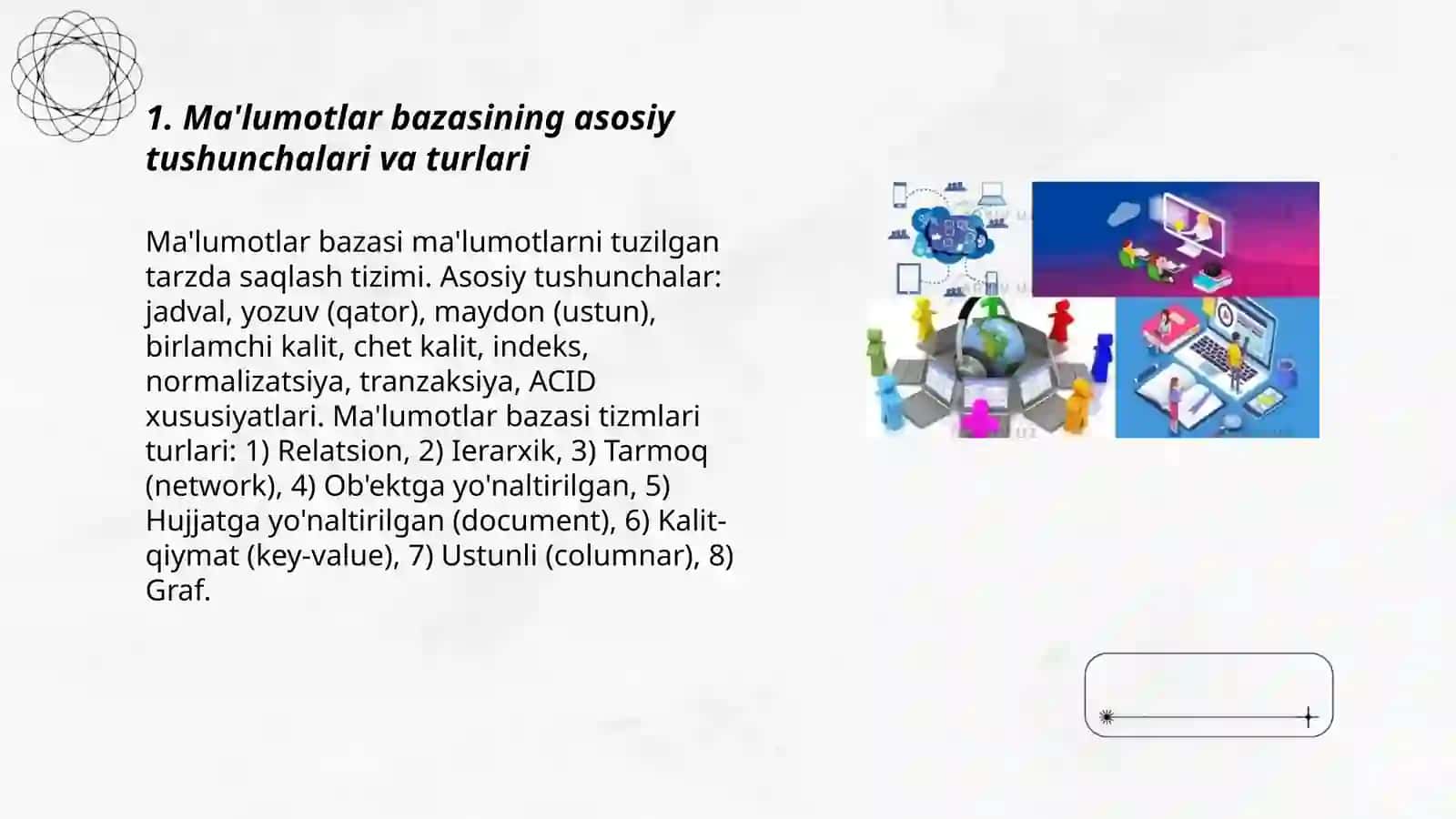 Ma'lumotlar bazasi va axborot tizimlari 3